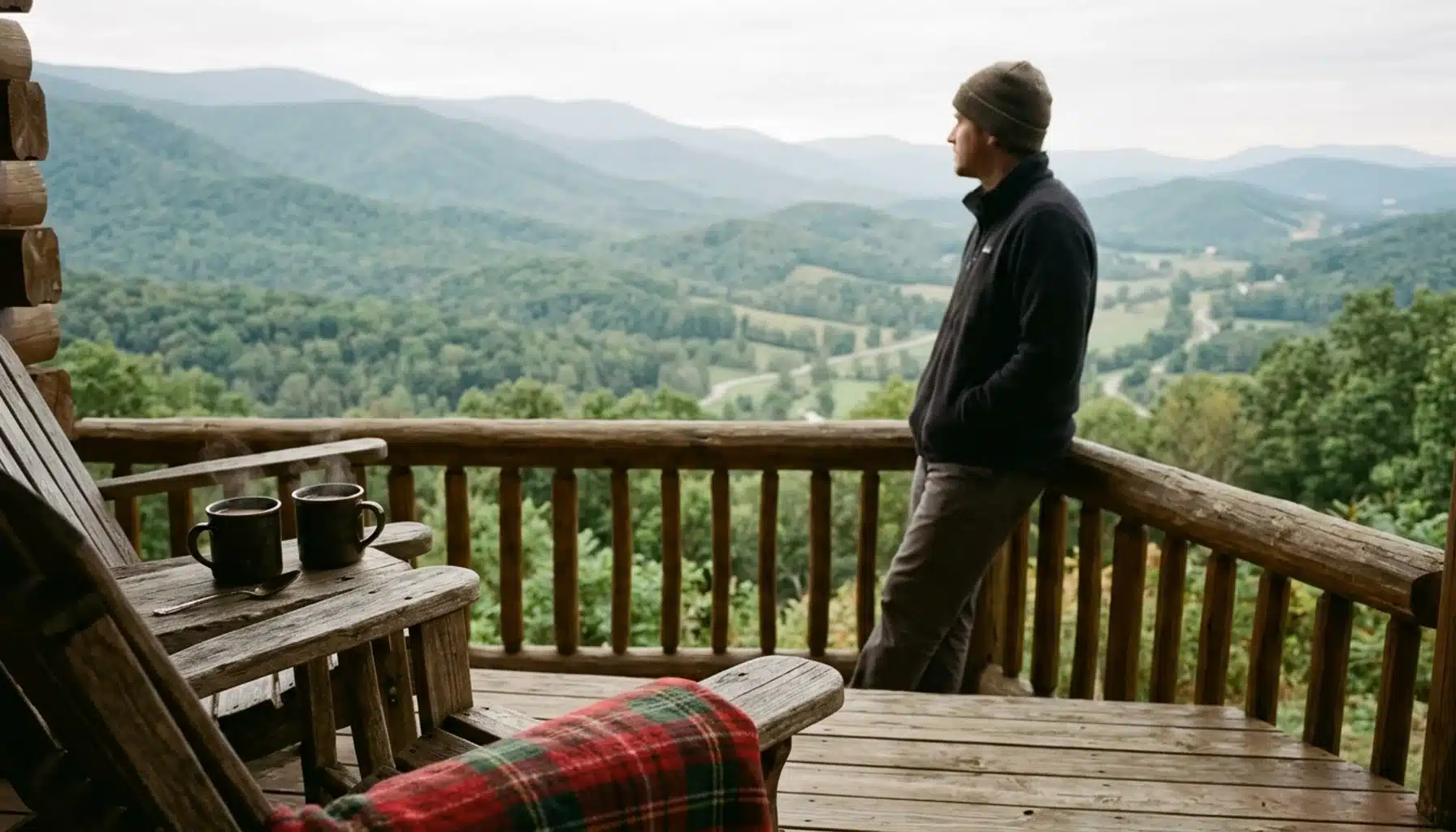 Romantic cabin in Virginia's Shenandoah Valley with mountain views, ideal for couples booking a 2026 getaway