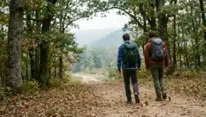 Hikers walking the Appalachian Trail near Linden VA, one of the best things to do in Linden VA