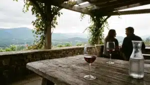 What is Linden, Virginia known for - vineyard terrace dining with mountain views at a local winery